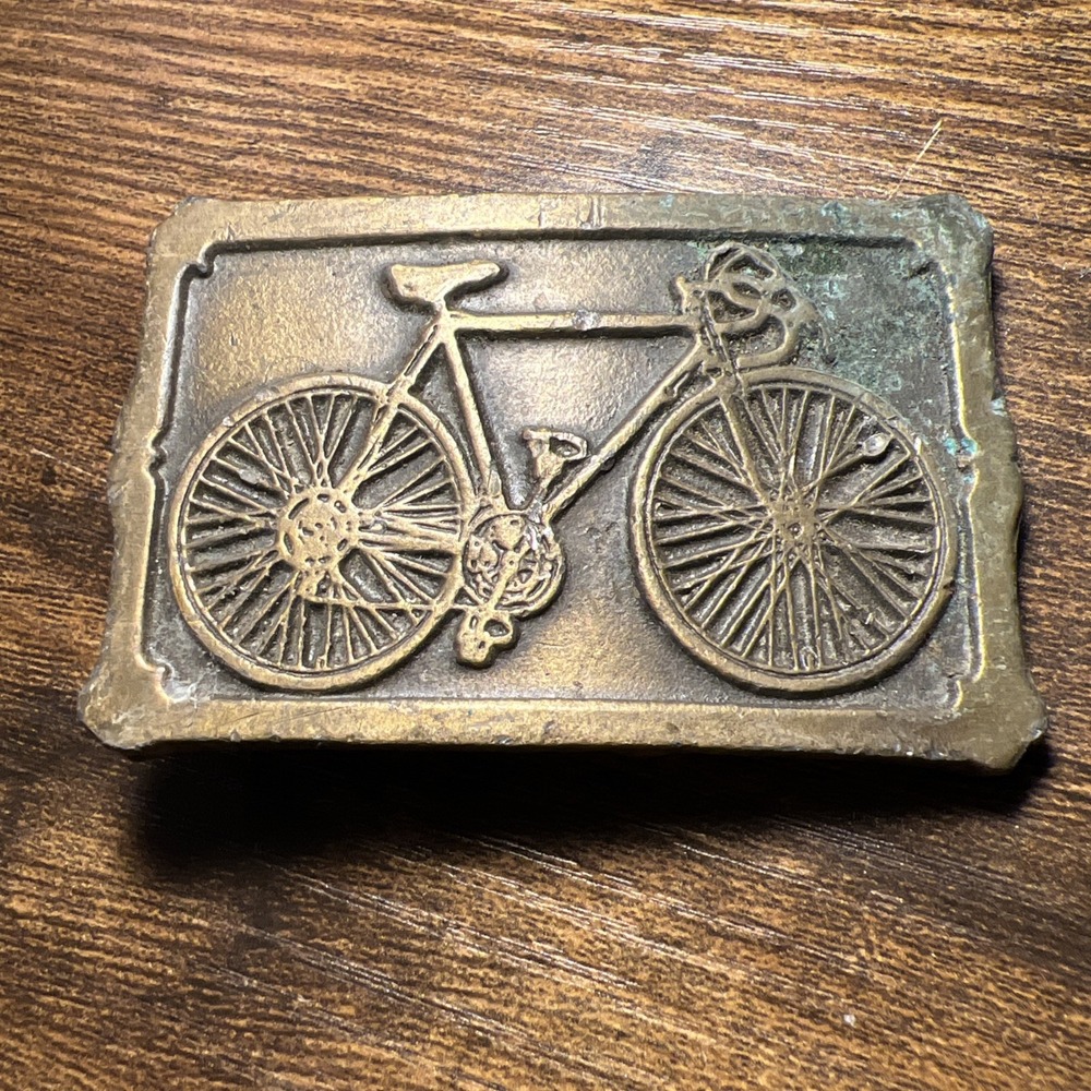 Vintage Penny Farthing Bicycle Belt Buckle Cast Metal High Wheel Bike Novelty988
